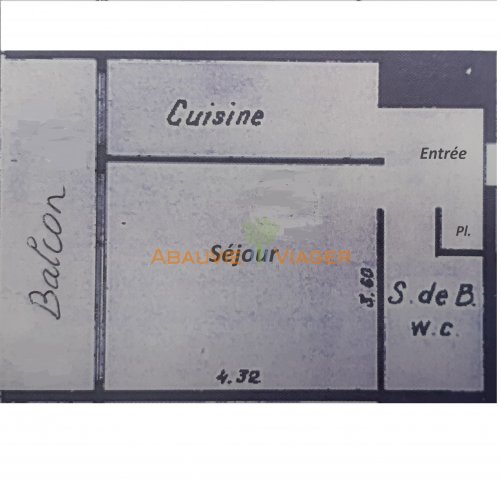 Viager Appartement  1 pice (studio) - 29.36m 75012 Paris